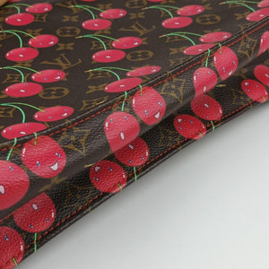 Vintage Louis Vuitton Cherry Sac Plat Brown×Cherry Print Monogram Canvas M95010 handbag | stylenewstar