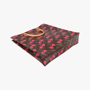 Vintage Louis Vuitton Cherry Sac Plat Brown×Cherry Print Monogram Canvas M95010 handbag | stylenewstar