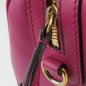 Pre-owned Gucci GG SUPREME beige×red×pink PVC coated canvas×Leather 409529 shoulderbag | stylenewstar