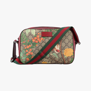 Pre-owned Gucci GG Supreme Tian Camera Brown PVC coated canvas×Leather 450947 shoulderbag | stylenewstar