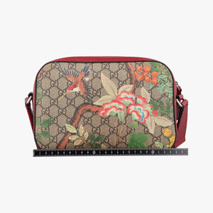 Pre-owned Gucci GG Supreme Tian Camera Brown PVC coated canvas×Leather 450947 shoulderbag | stylenewstar