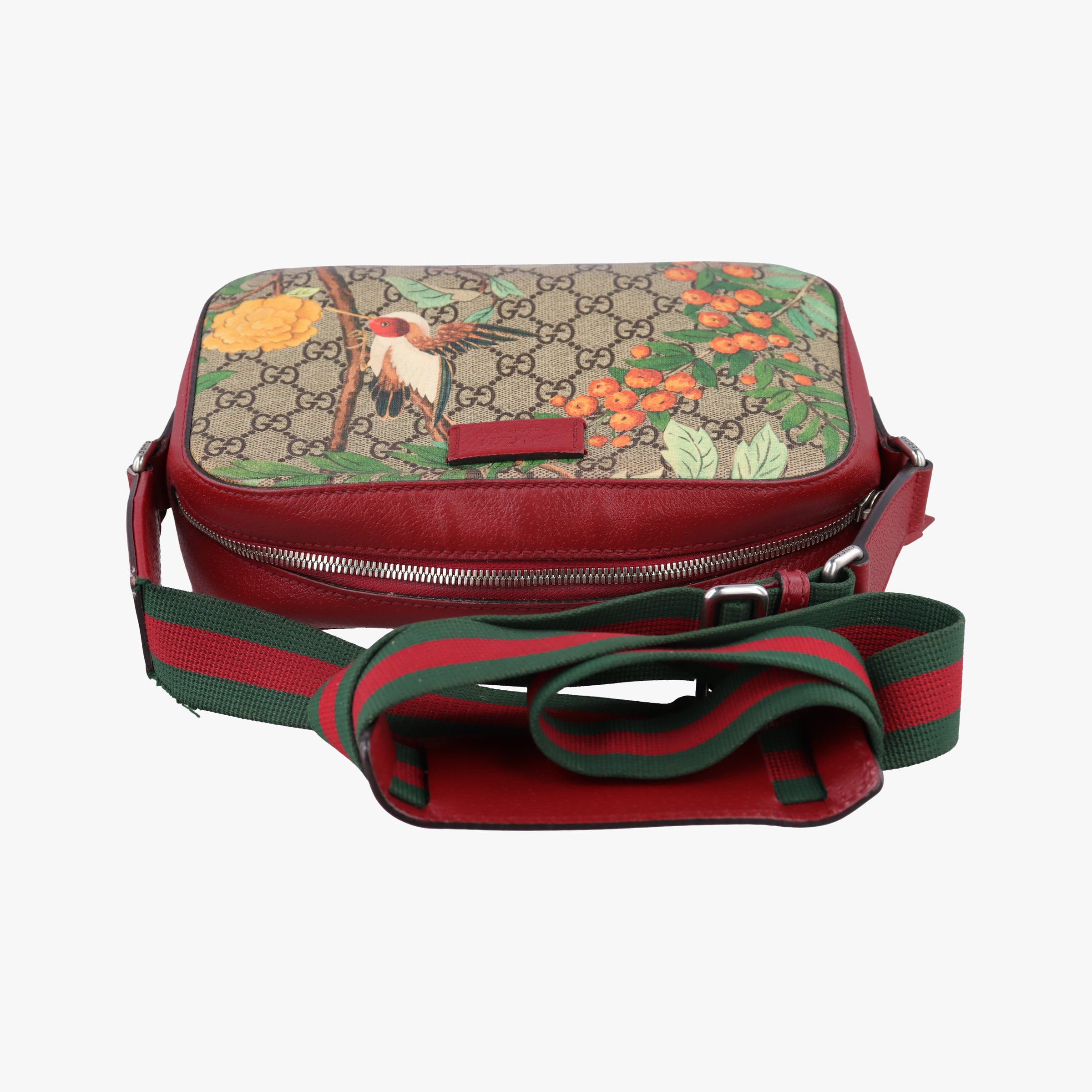 Pre-owned Gucci GG Supreme Tian Camera Brown PVC coated canvas×Leather 450947 shoulderbag | stylenewstar