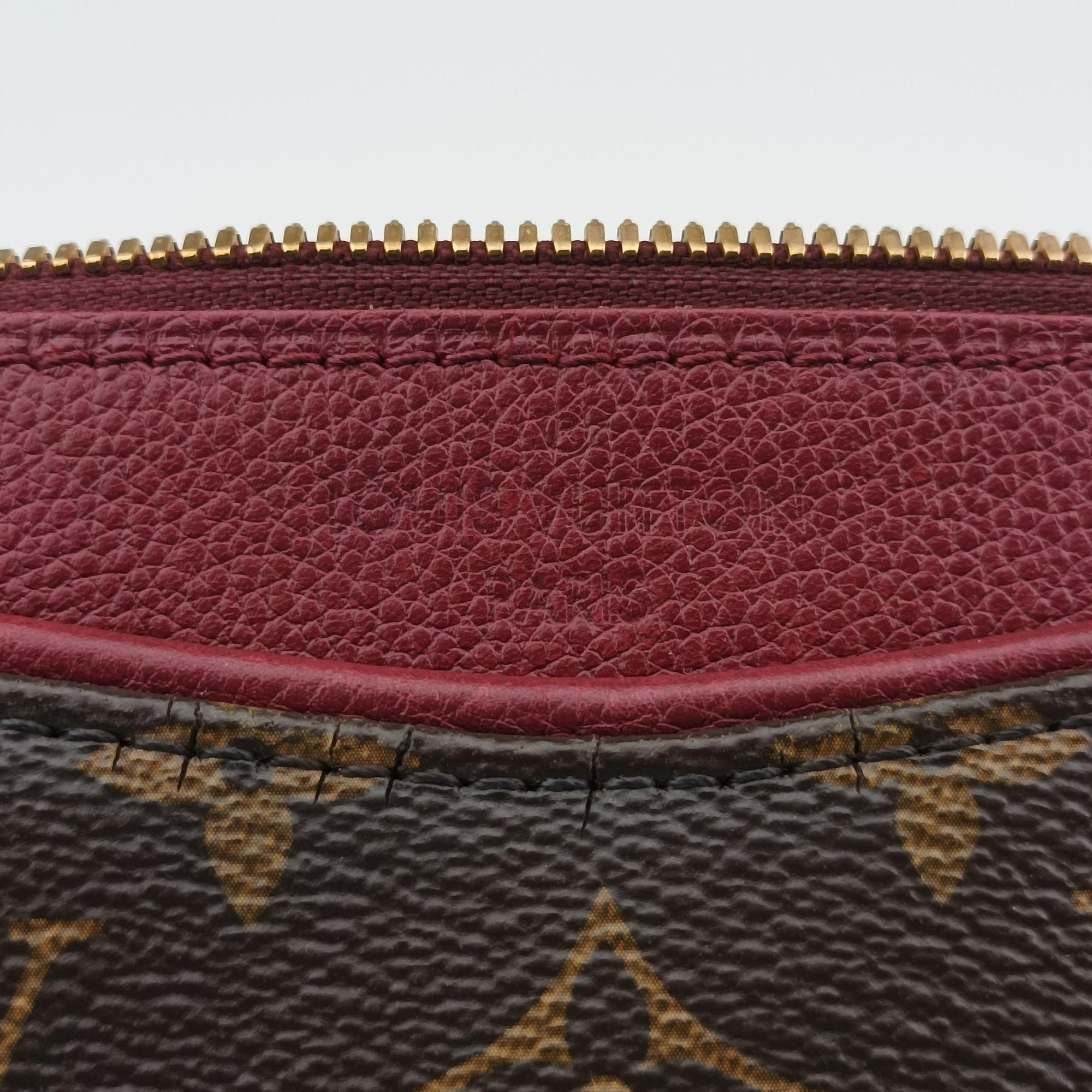 Secondhand Louis Vuitton PALLAS brown×RAISIN Monogram Canvas×calf leather M41599 shoulderbag | stylenewstar