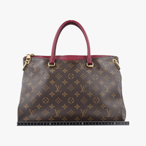 Secondhand Louis Vuitton PALLAS brown×RAISIN Monogram Canvas×calf leather M41599 shoulderbag | stylenewstar