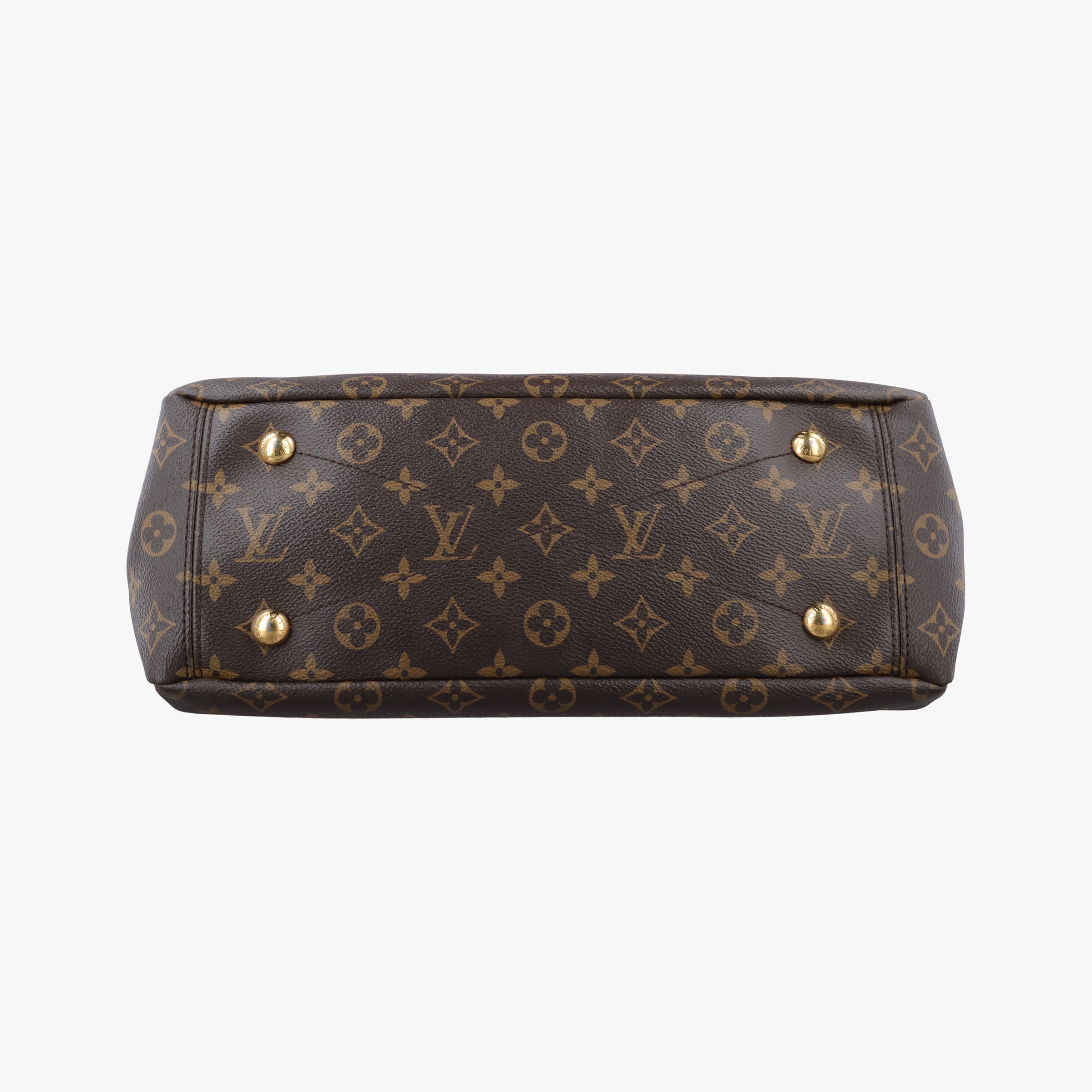 Secondhand Louis Vuitton PALLAS brown×RAISIN Monogram Canvas×calf leather M41599 shoulderbag | stylenewstar