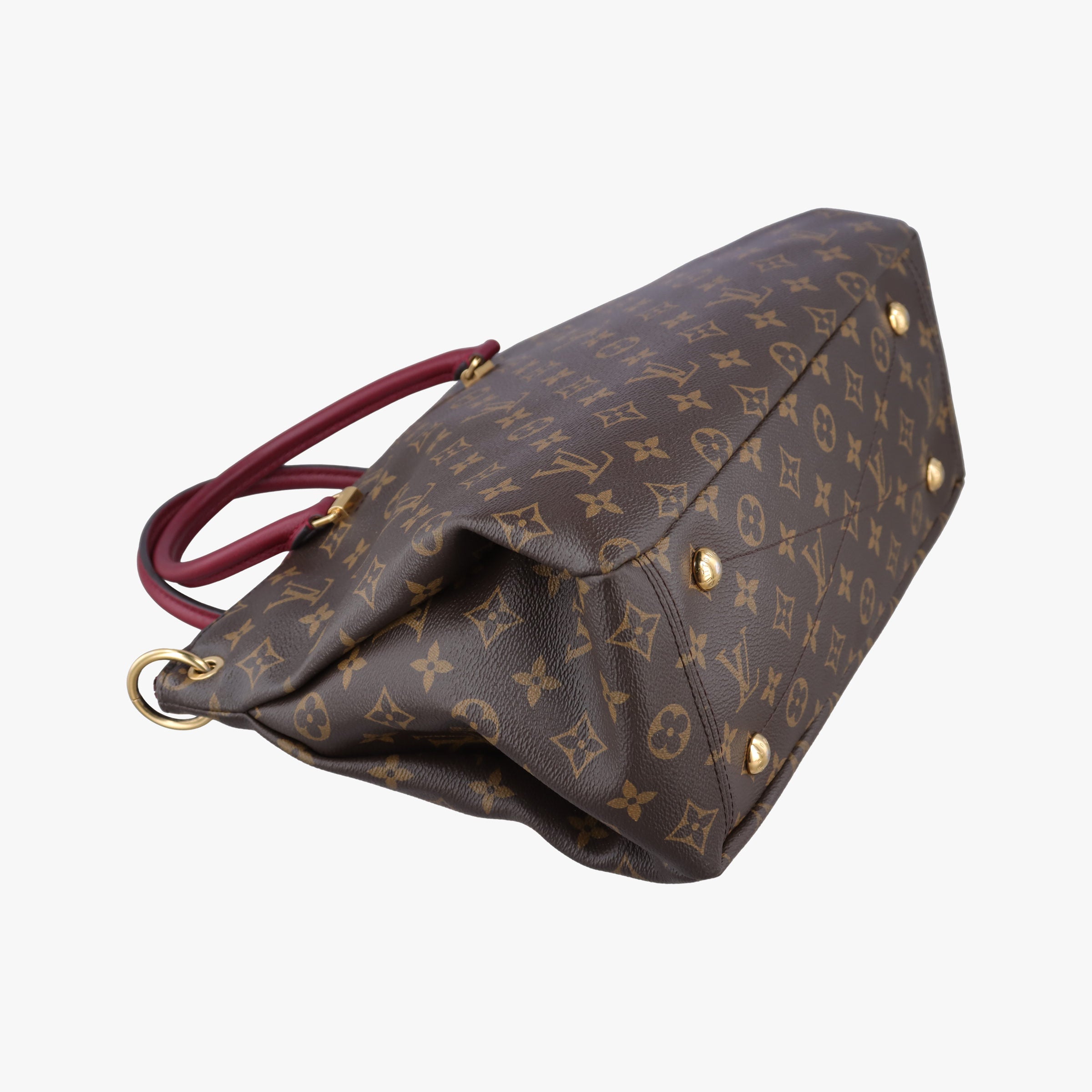 Secondhand Louis Vuitton PALLAS brown×RAISIN Monogram Canvas×calf leather M41599 shoulderbag | stylenewstar