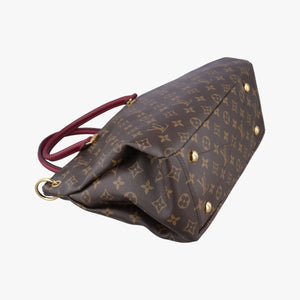 Secondhand Louis Vuitton PALLAS brown×RAISIN Monogram Canvas×calf leather M41599 shoulderbag | stylenewstar