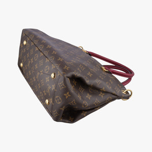 Secondhand Louis Vuitton PALLAS brown×RAISIN Monogram Canvas×calf leather M41599 shoulderbag | stylenewstar