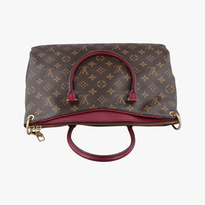 Secondhand Louis Vuitton PALLAS brown×RAISIN Monogram Canvas×calf leather M41599 shoulderbag | stylenewstar