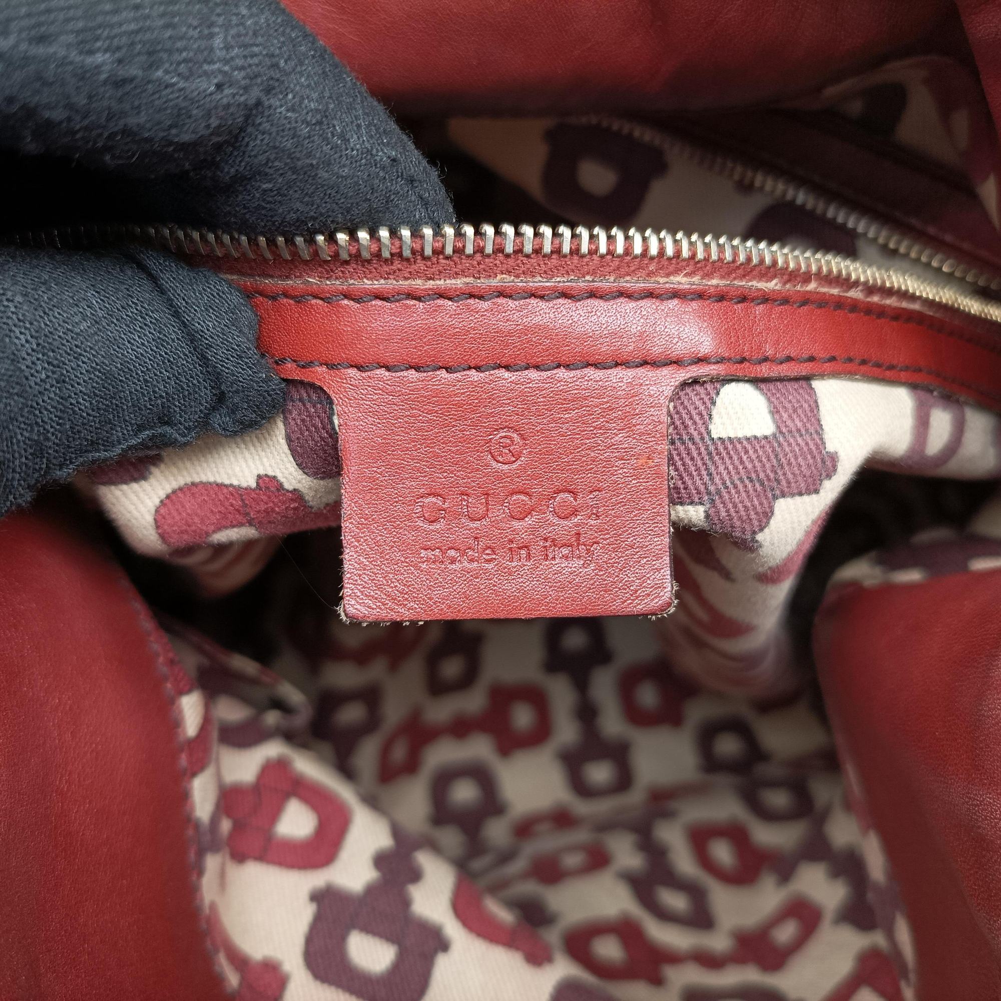 Pre-owned Gucci Bamboo Babouska Indy Hobo Burgundy Leather 177139 shoulderbag | stylenewstar
