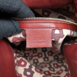 Pre-owned Gucci Bamboo Babouska Indy Hobo Burgundy Leather 177139 shoulderbag | stylenewstar