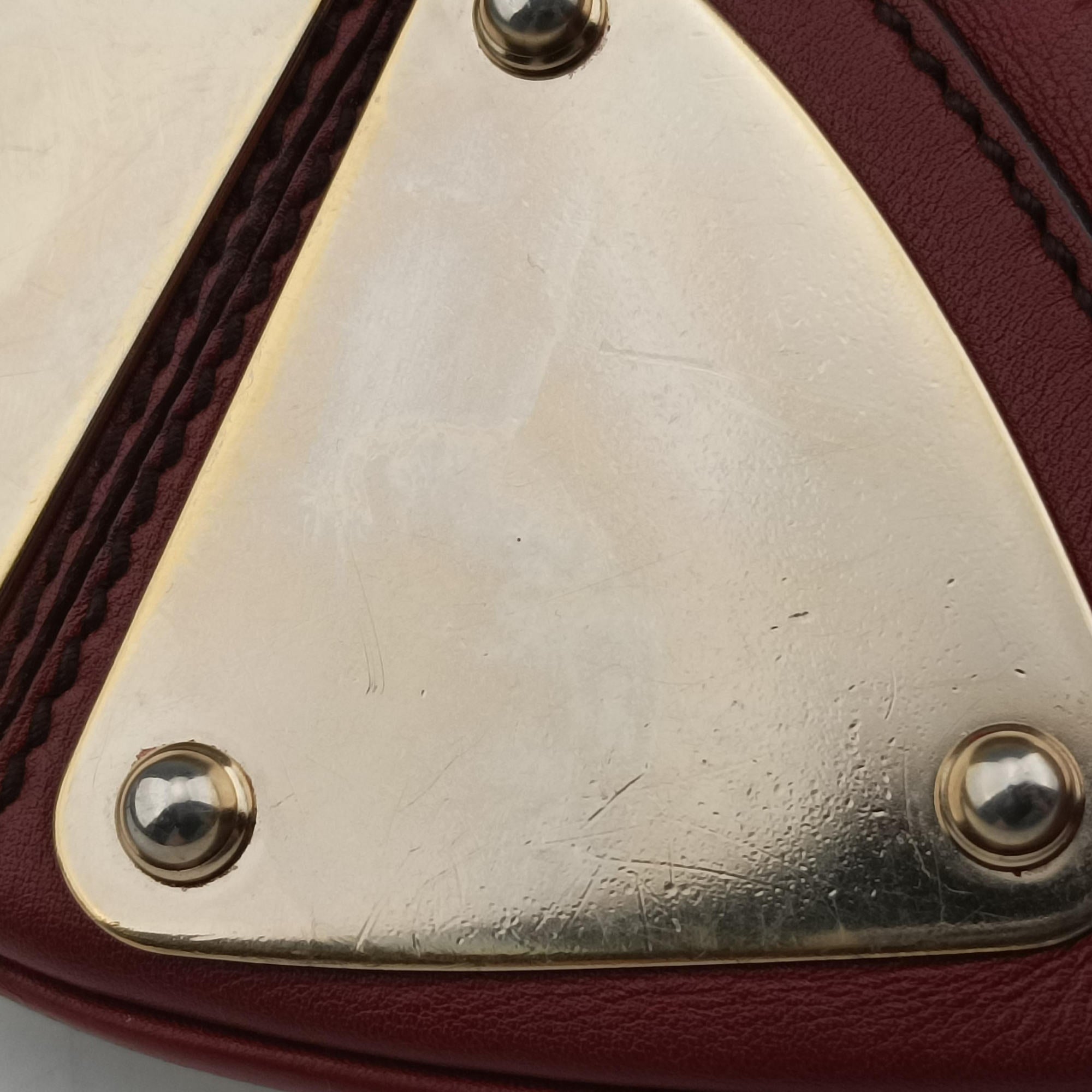 Pre-owned Gucci Bamboo Babouska Indy Hobo Burgundy Leather 177139 shoulderbag | stylenewstar