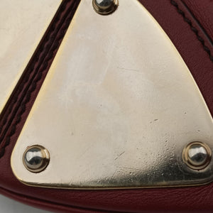 Pre-owned Gucci Bamboo Babouska Indy Hobo Burgundy Leather 177139 shoulderbag | stylenewstar