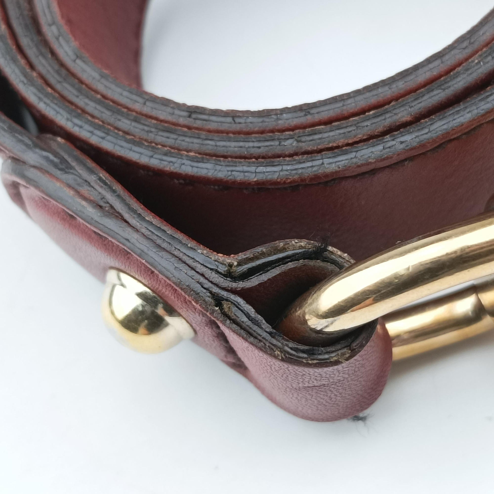 Pre-owned Gucci Bamboo Babouska Indy Hobo Burgundy Leather 177139 shoulderbag | stylenewstar