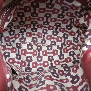 Pre-owned Gucci Bamboo Babouska Indy Hobo Burgundy Leather 177139 shoulderbag | stylenewstar