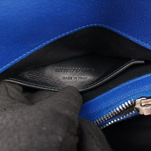Pre-owned Yves Saint Laurent COLLEGE Blue Leather 392737 shoulderbag | stylenewstar
