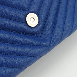 Pre-owned Yves Saint Laurent COLLEGE Blue Leather 392737 shoulderbag | stylenewstar
