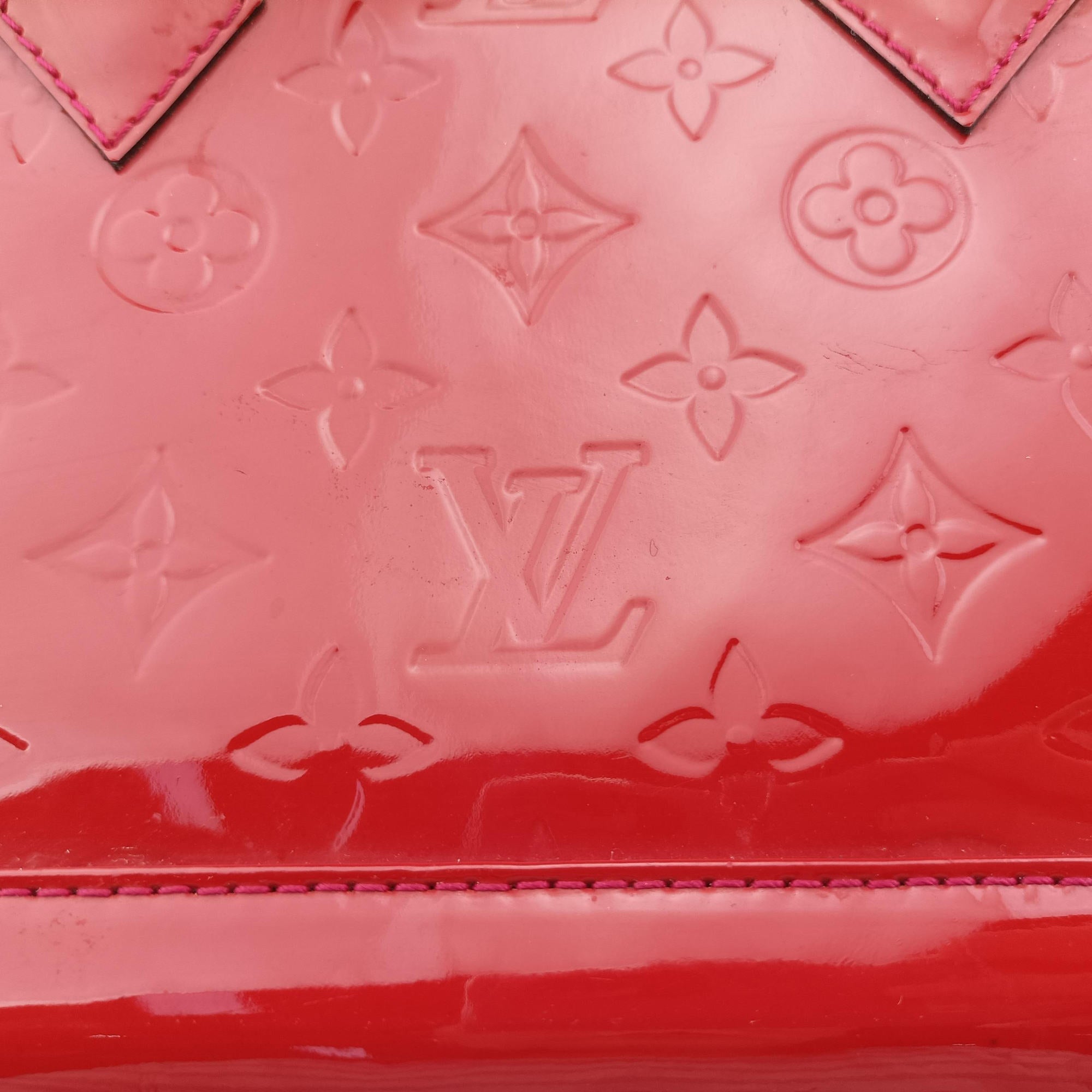 Pre-owned Louis Vuitton Alma BB CERISE Vernis M90174 shoulderbag | stylenewstar