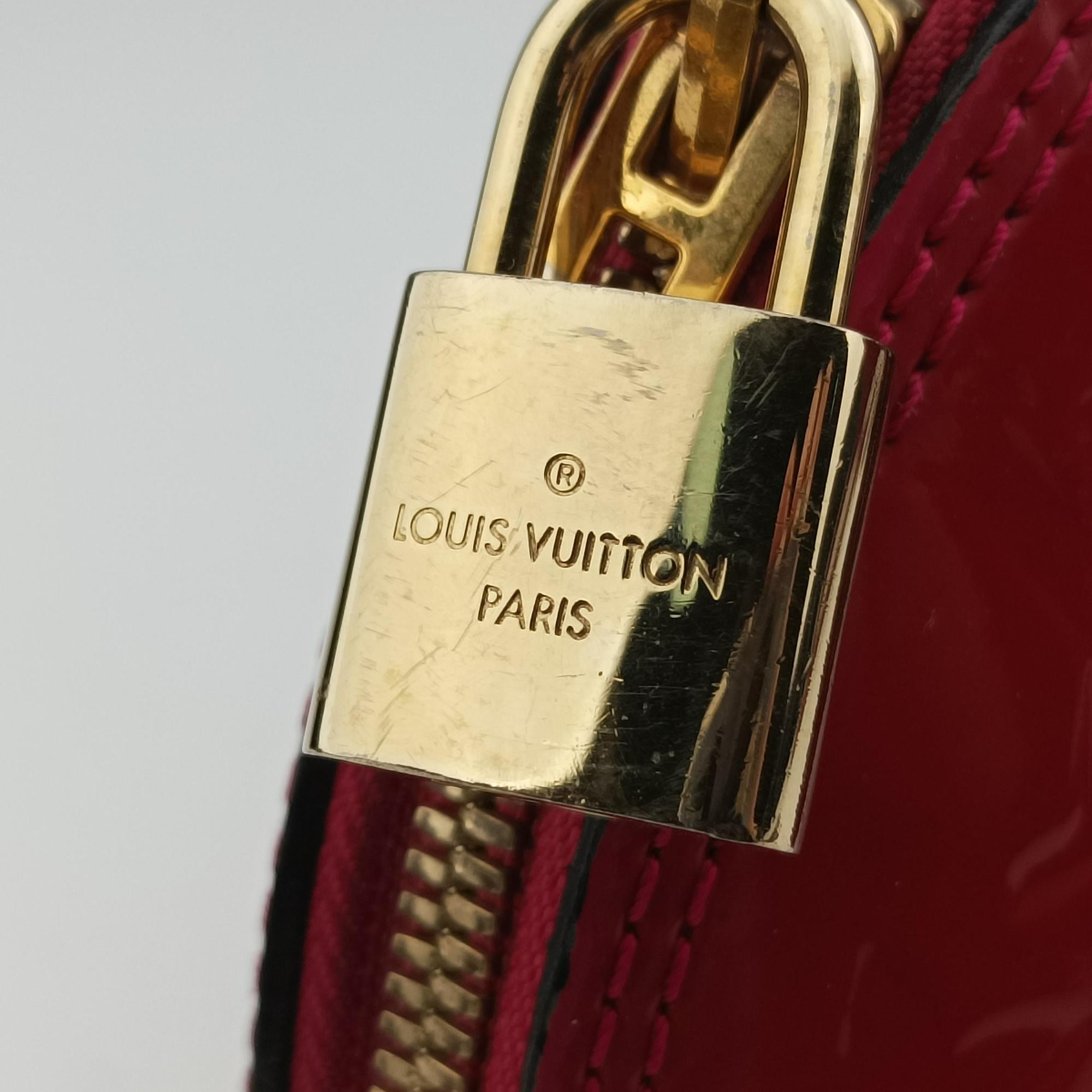 Pre-owned Louis Vuitton Alma BB CERISE Vernis M90174 shoulderbag | stylenewstar