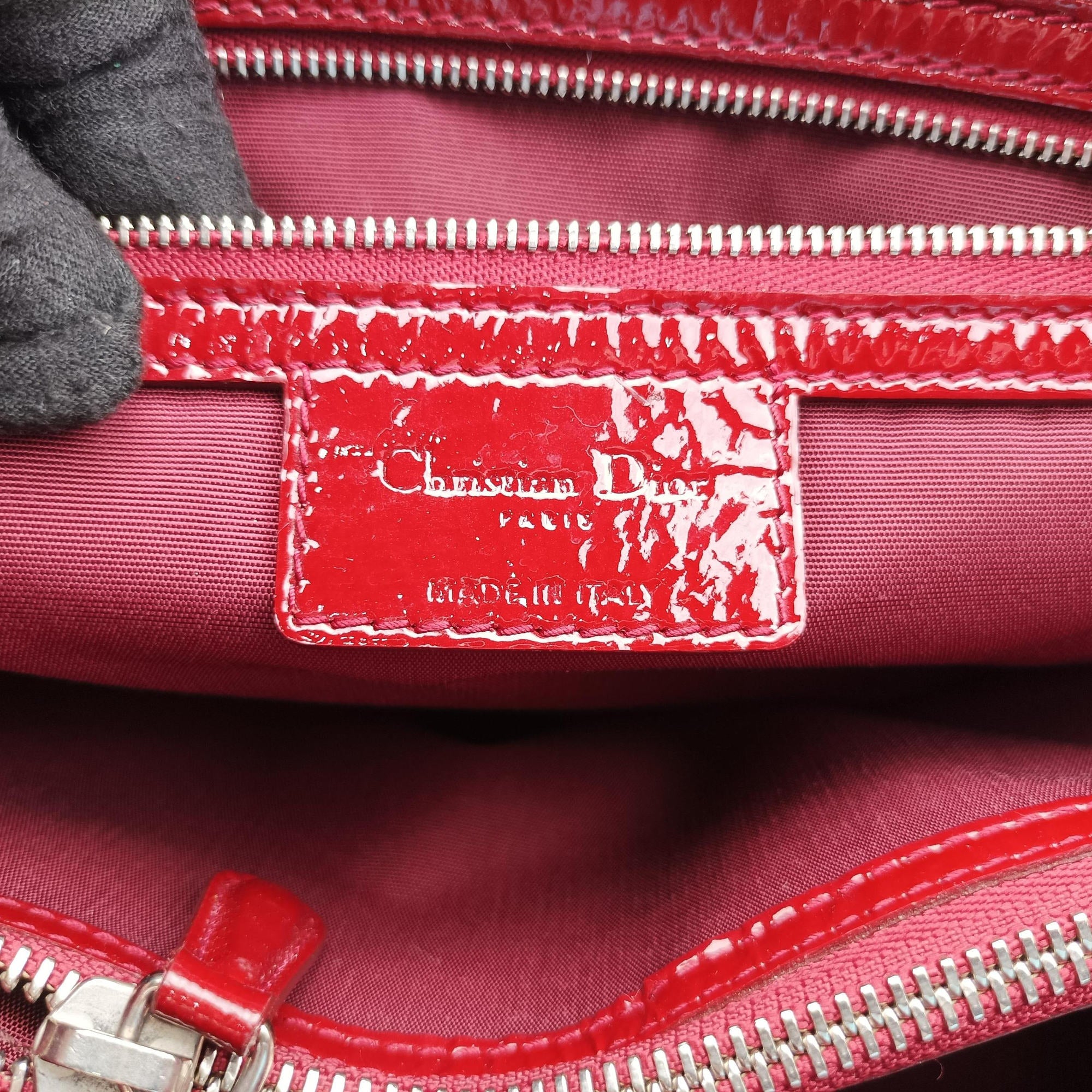 Pre-owned Christian Dior Dior Soft Red patent  shoulderbag | stylenewstar