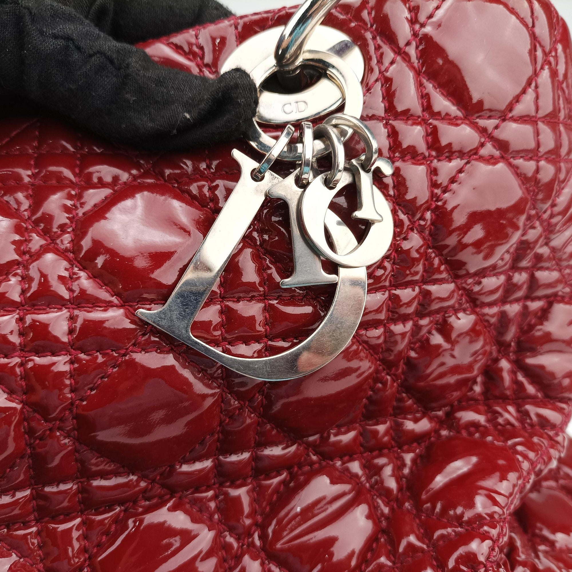 Pre-owned Christian Dior Dior Soft Red patent  shoulderbag | stylenewstar