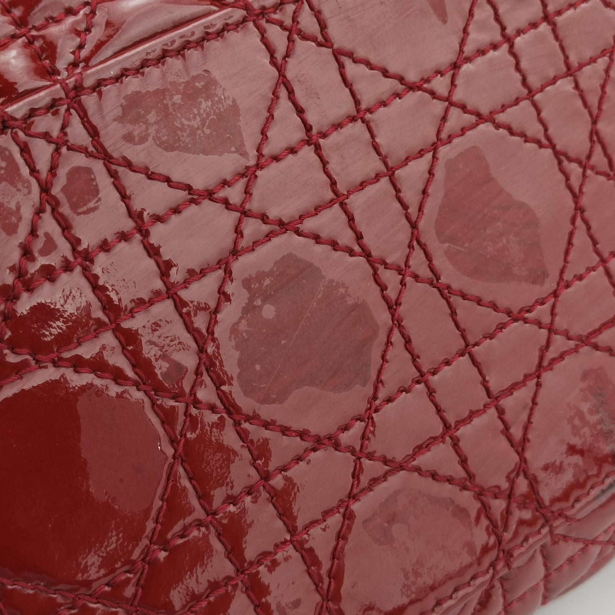 Pre-owned Christian Dior Dior Soft Red patent  shoulderbag | stylenewstar