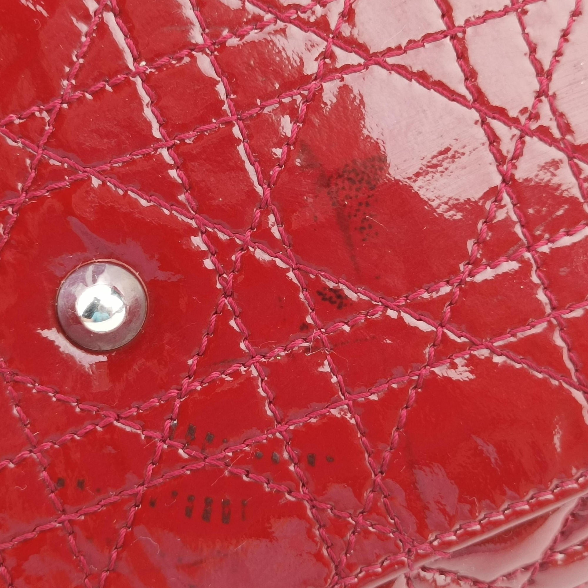 Pre-owned Christian Dior Dior Soft Red patent  shoulderbag | stylenewstar