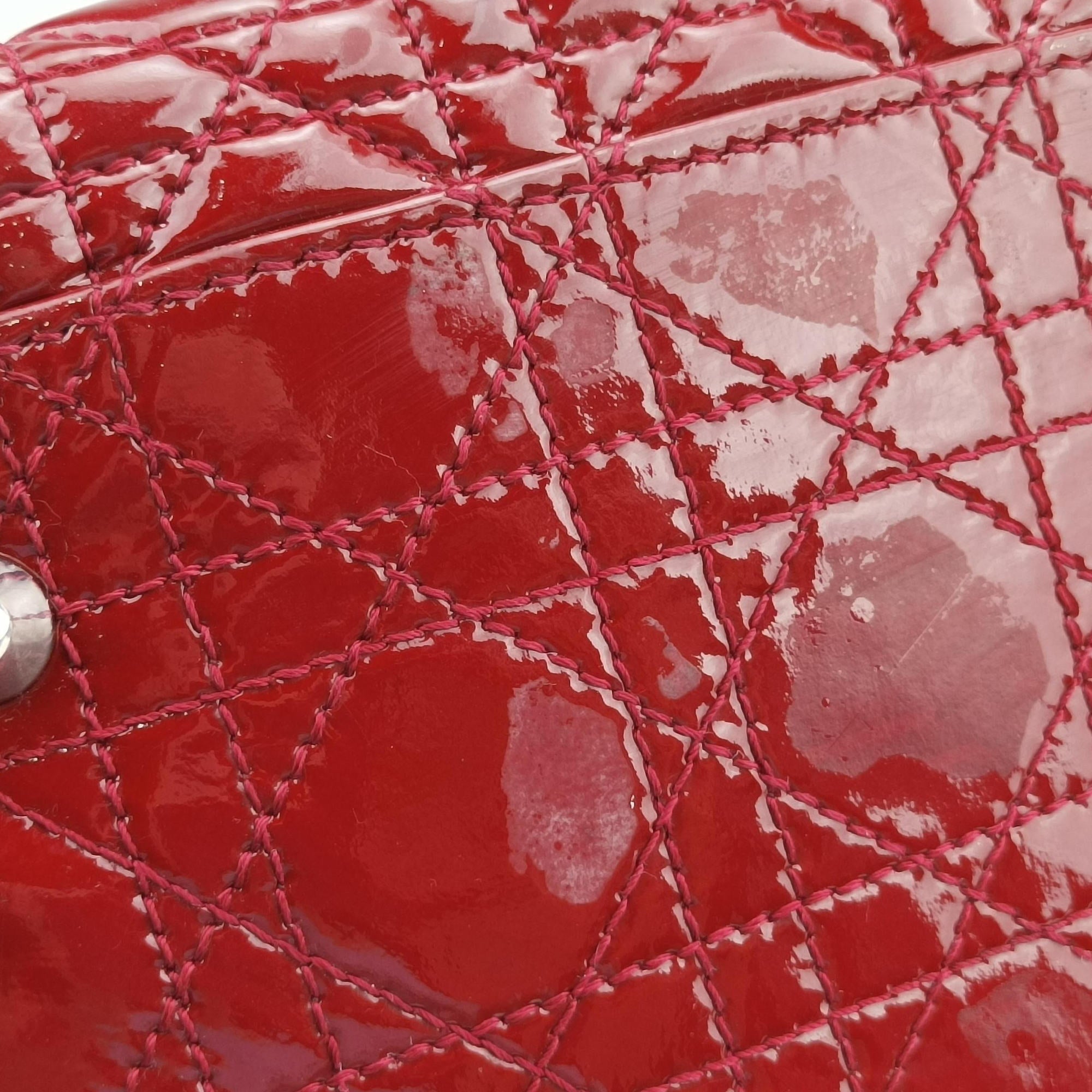 Pre-owned Christian Dior Dior Soft Red patent  shoulderbag | stylenewstar