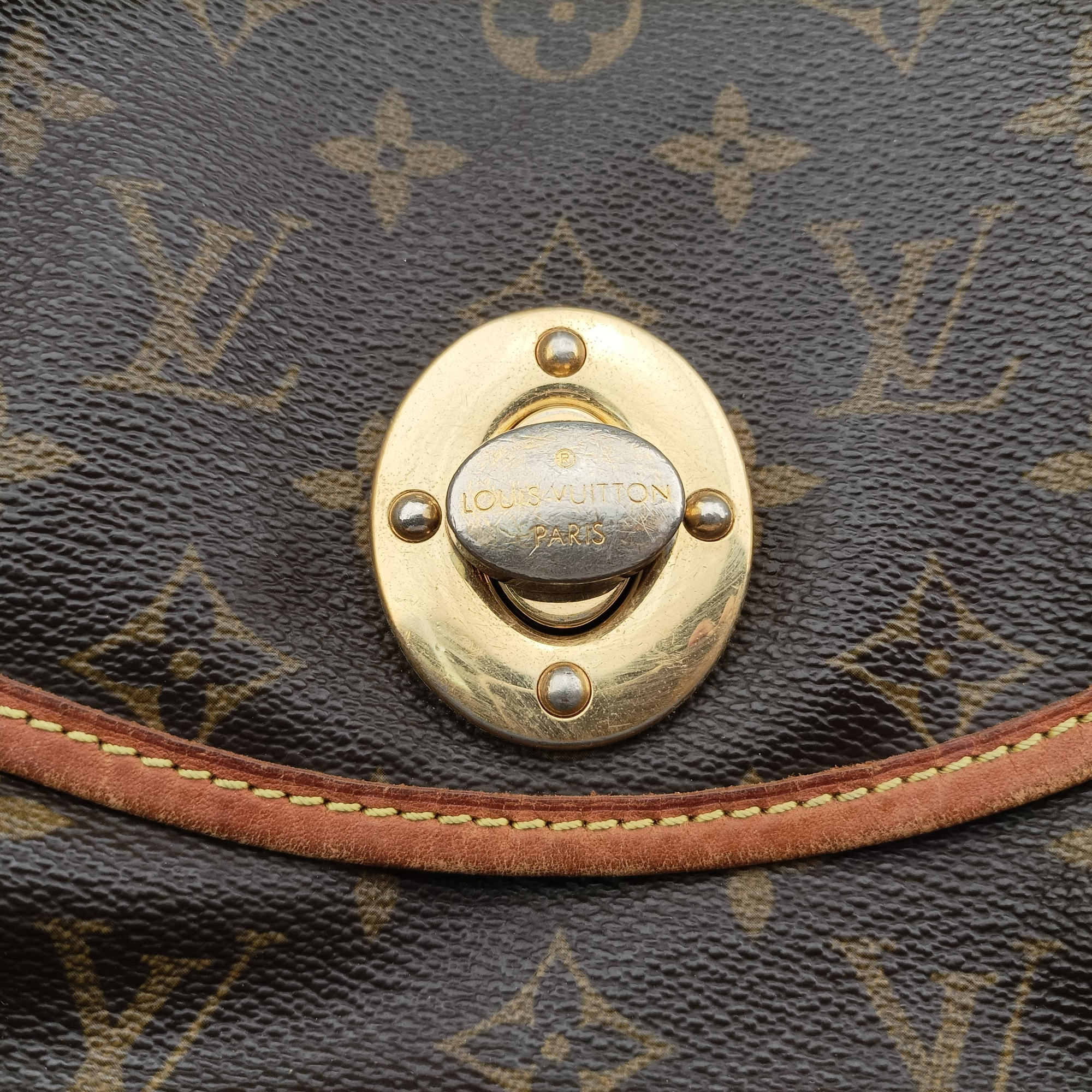 Pre-owned Louis Vuitton TULUM GM Brown Monogram Canvas M40075 shoulderbag | stylenewstar