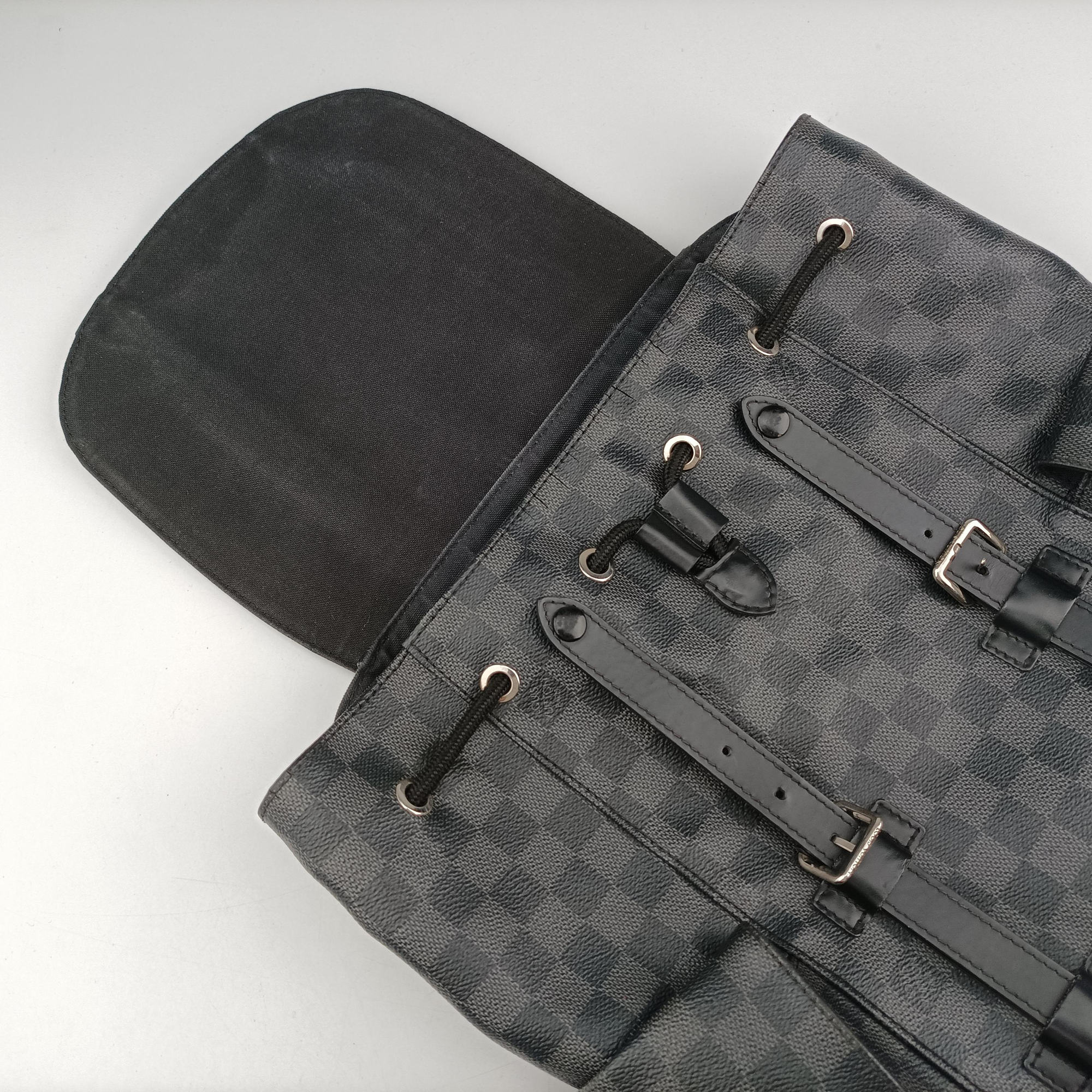 Vintage Louis Vuitton ChristopherPM Graphite Coated Canvas × Leather N41379 backpack/rucksack | stylenewstar