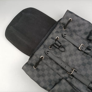 Vintage Louis Vuitton ChristopherPM Graphite Coated Canvas × Leather N41379 backpack/rucksack | stylenewstar