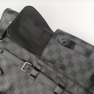 Vintage Louis Vuitton ChristopherPM Graphite Coated Canvas × Leather N41379 backpack/rucksack | stylenewstar