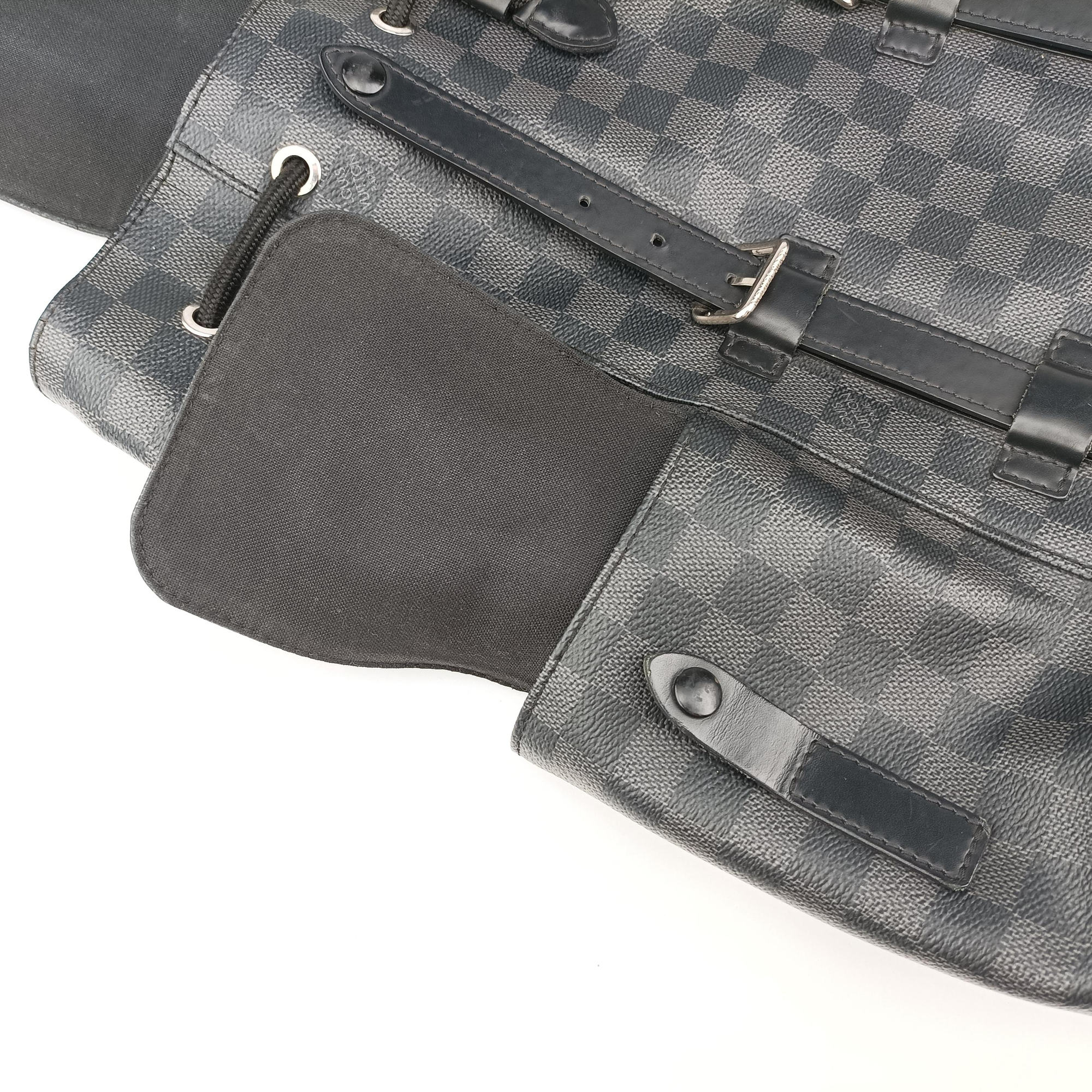 Vintage Louis Vuitton ChristopherPM Graphite Coated Canvas × Leather N41379 backpack/rucksack | stylenewstar