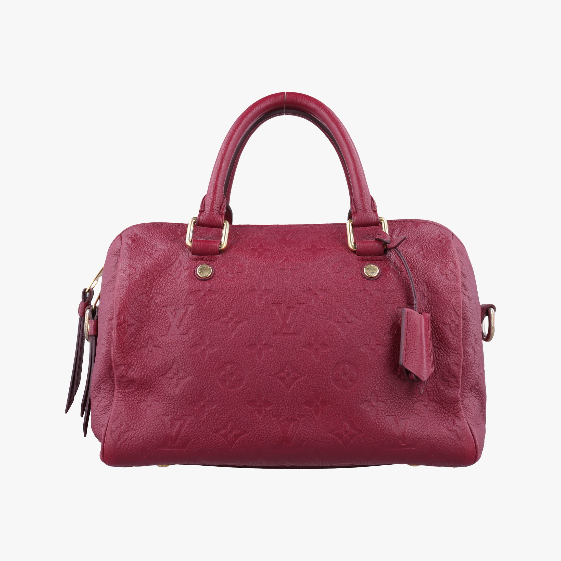 Pre-owned Louis Vuitton Speedy Bandouliere 25 Aurore Purple Monogram Empreinte M40764 handbag | stylenewstar