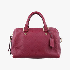 Pre-owned Louis Vuitton Speedy Bandouliere 25 Aurore Purple Monogram Empreinte M40764 handbag | stylenewstar