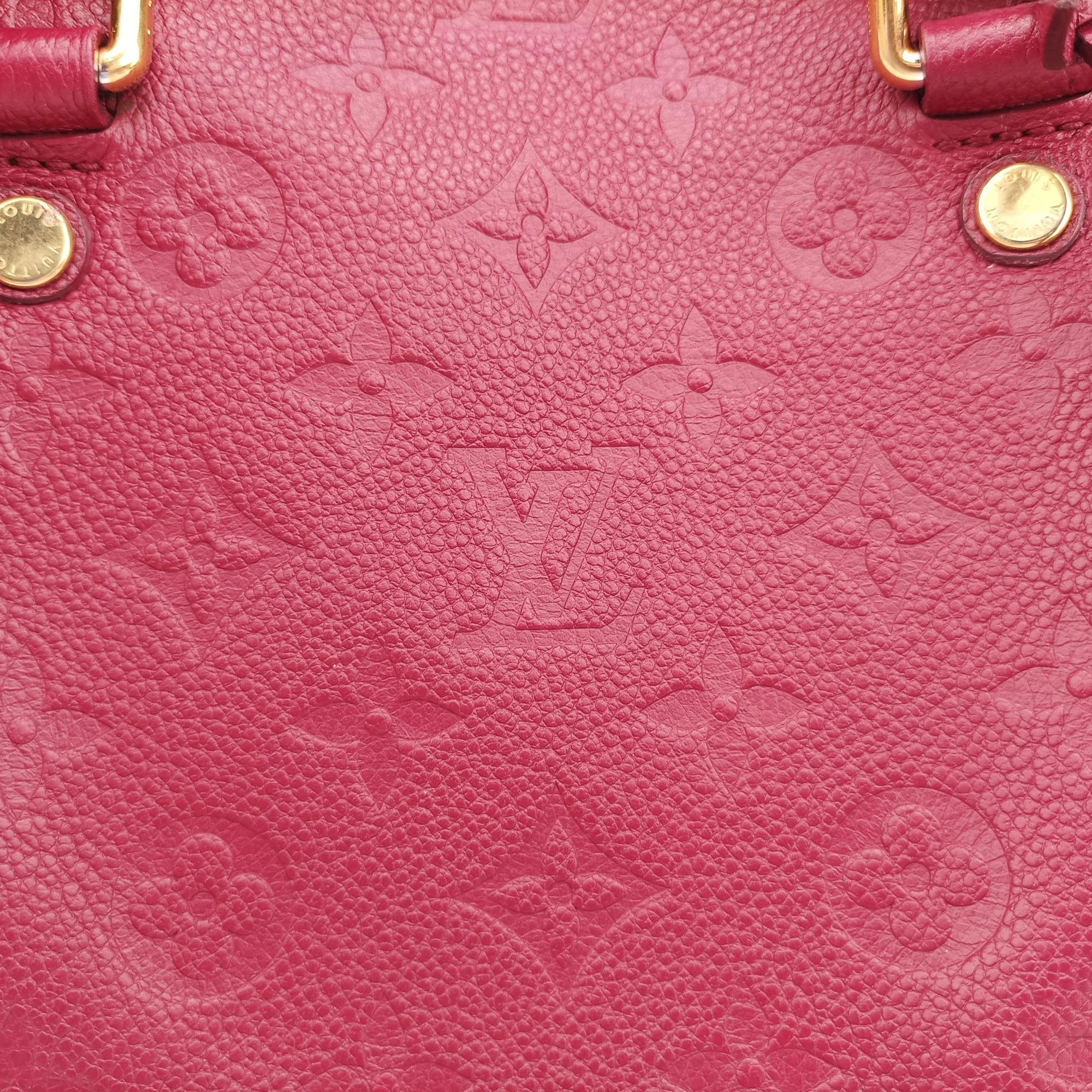 Pre-owned Louis Vuitton Speedy Bandouliere 25 Aurore Purple Monogram Empreinte M40764 handbag | stylenewstar