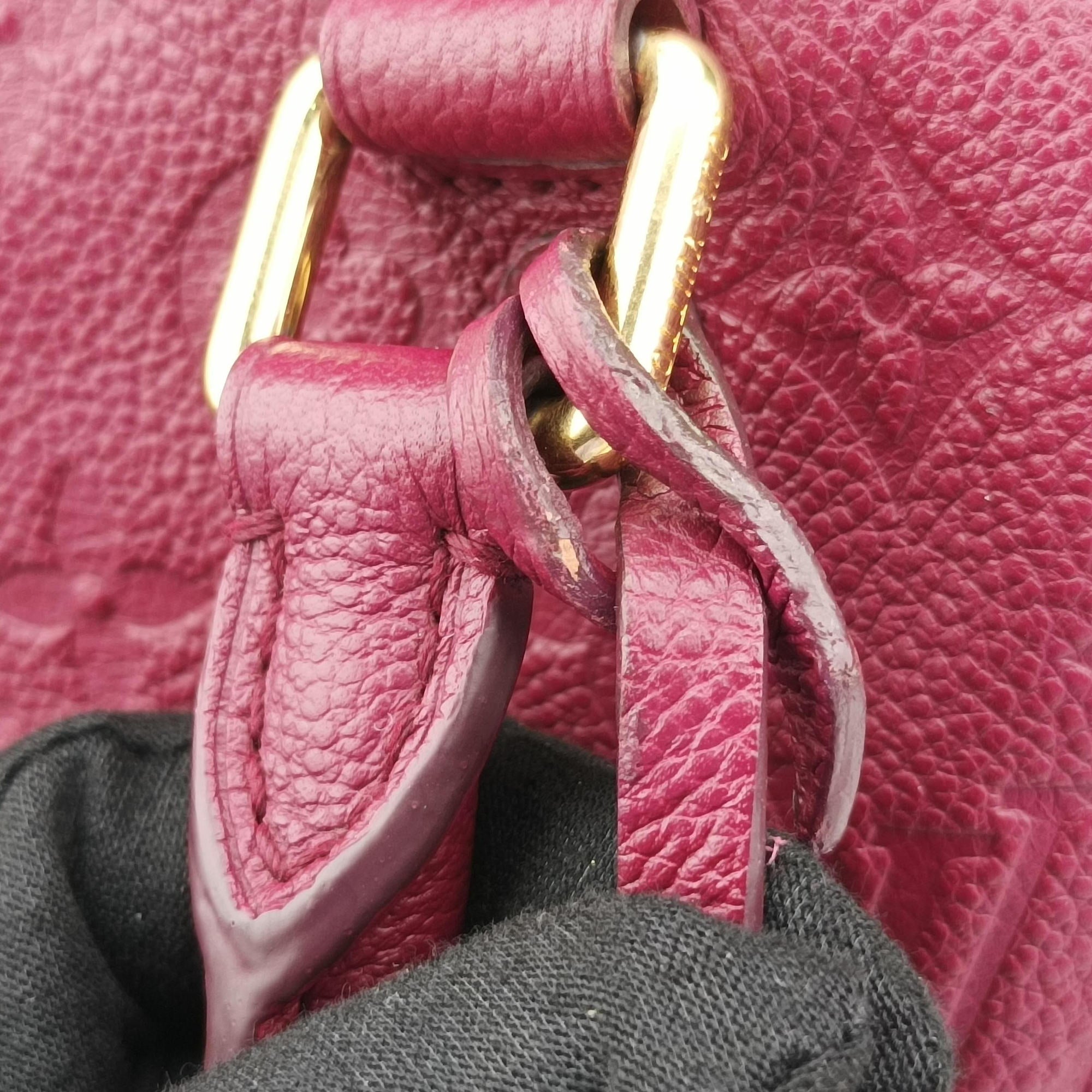 Pre-owned Louis Vuitton Speedy Bandouliere 25 Aurore Purple Monogram Empreinte M40764 handbag | stylenewstar