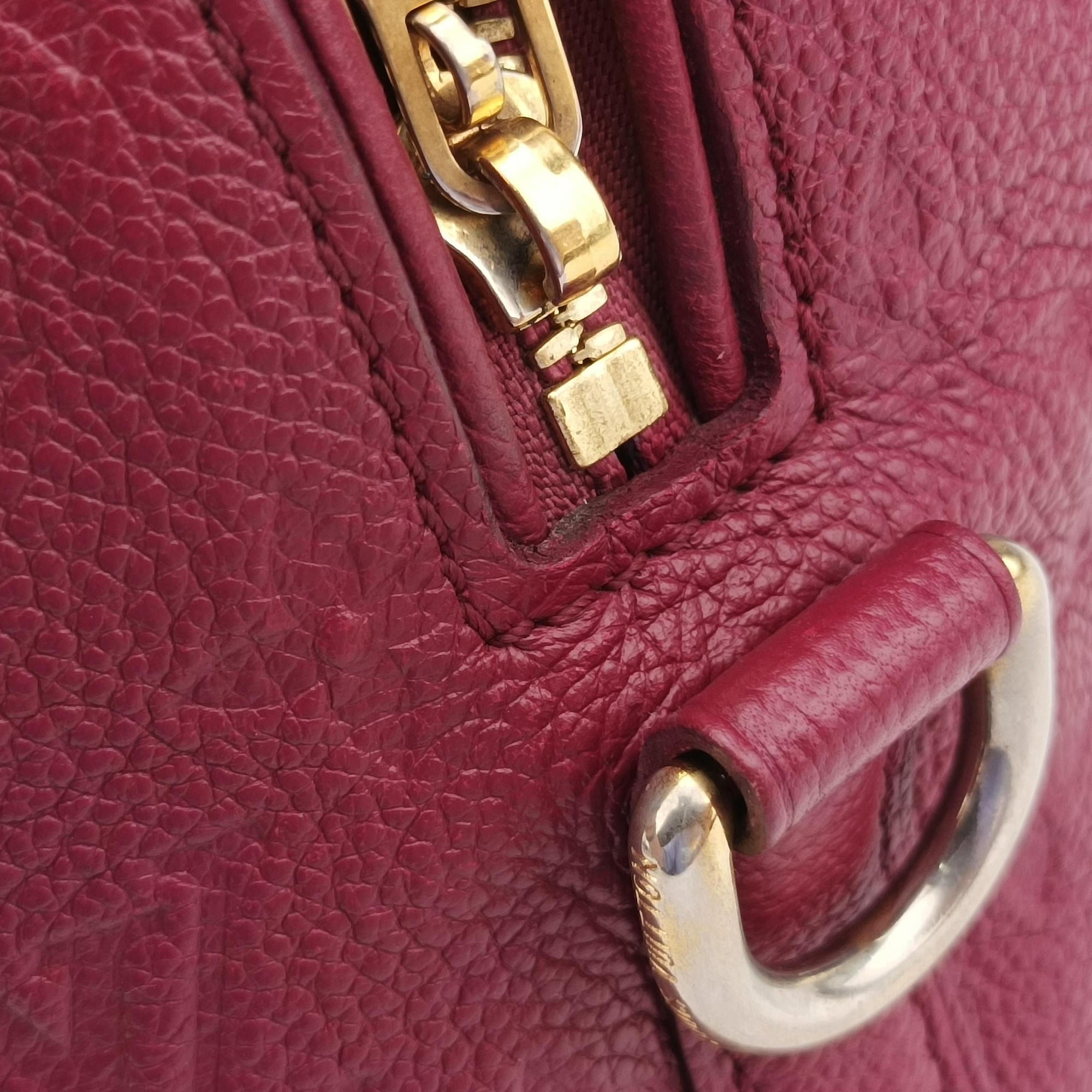 Pre-owned Louis Vuitton Speedy Bandouliere 25 Aurore Purple Monogram Empreinte M40764 handbag | stylenewstar