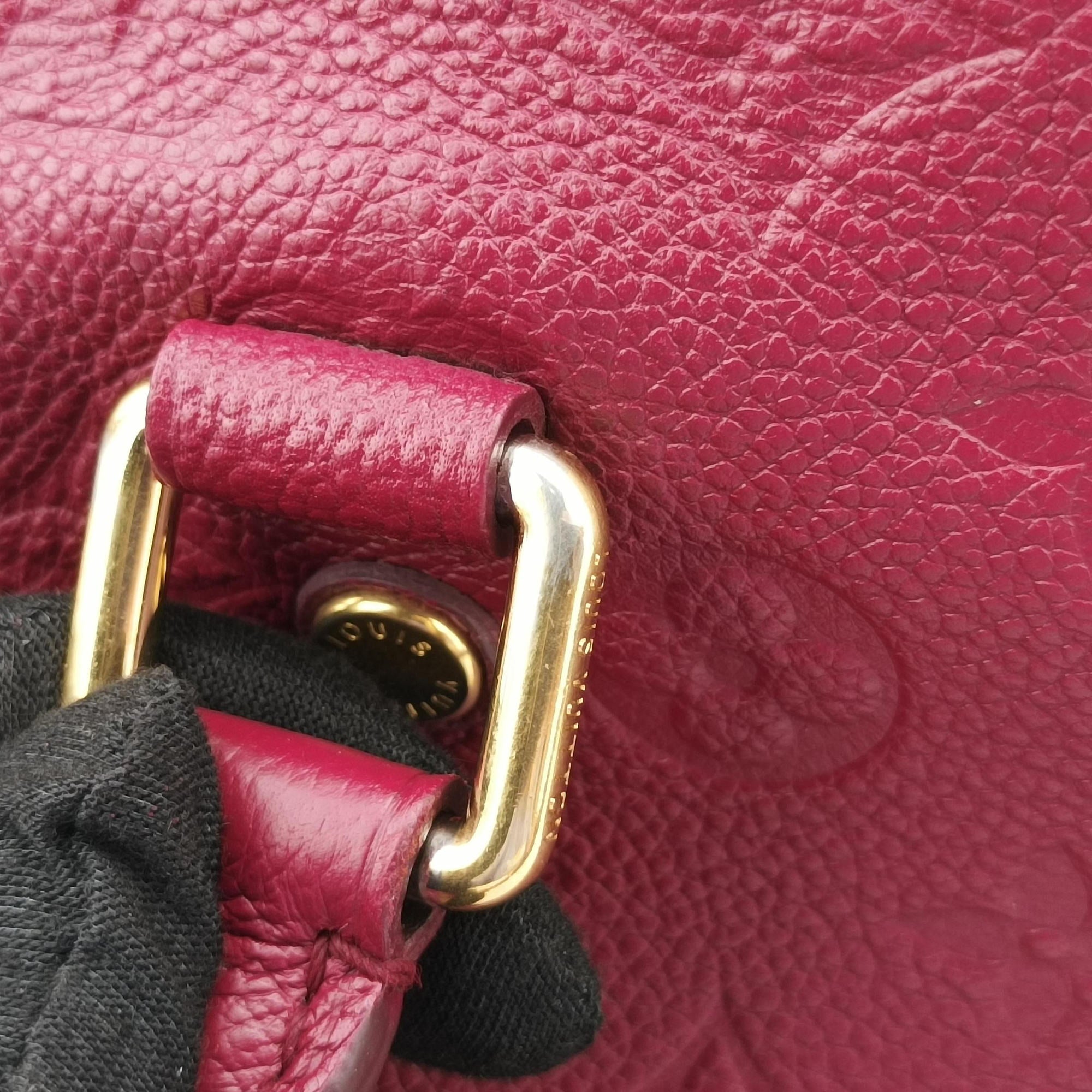 Pre-owned Louis Vuitton Speedy Bandouliere 25 Aurore Purple Monogram Empreinte M40764 handbag | stylenewstar