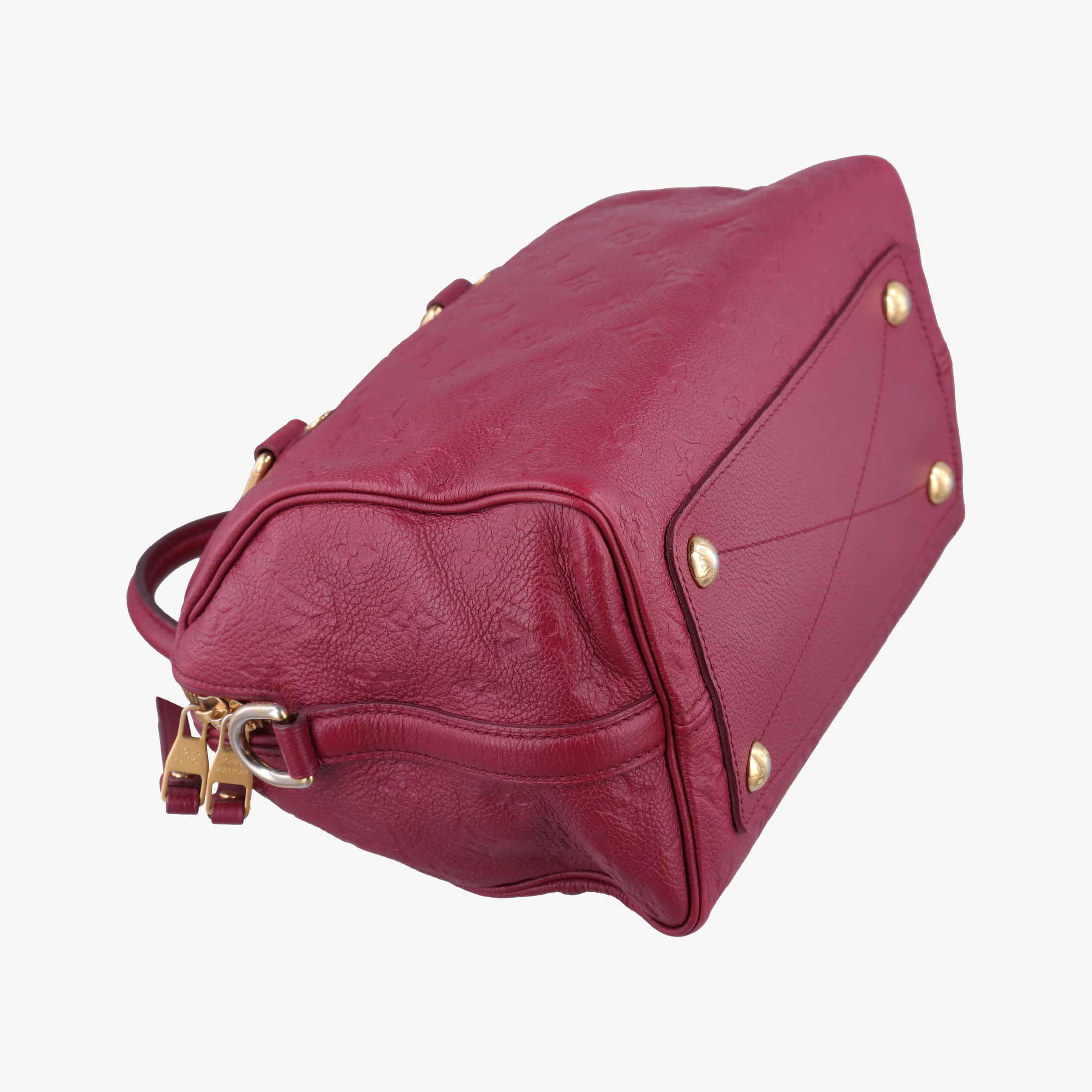 Pre-owned Louis Vuitton Speedy Bandouliere 25 Aurore Purple Monogram Empreinte M40764 handbag | stylenewstar