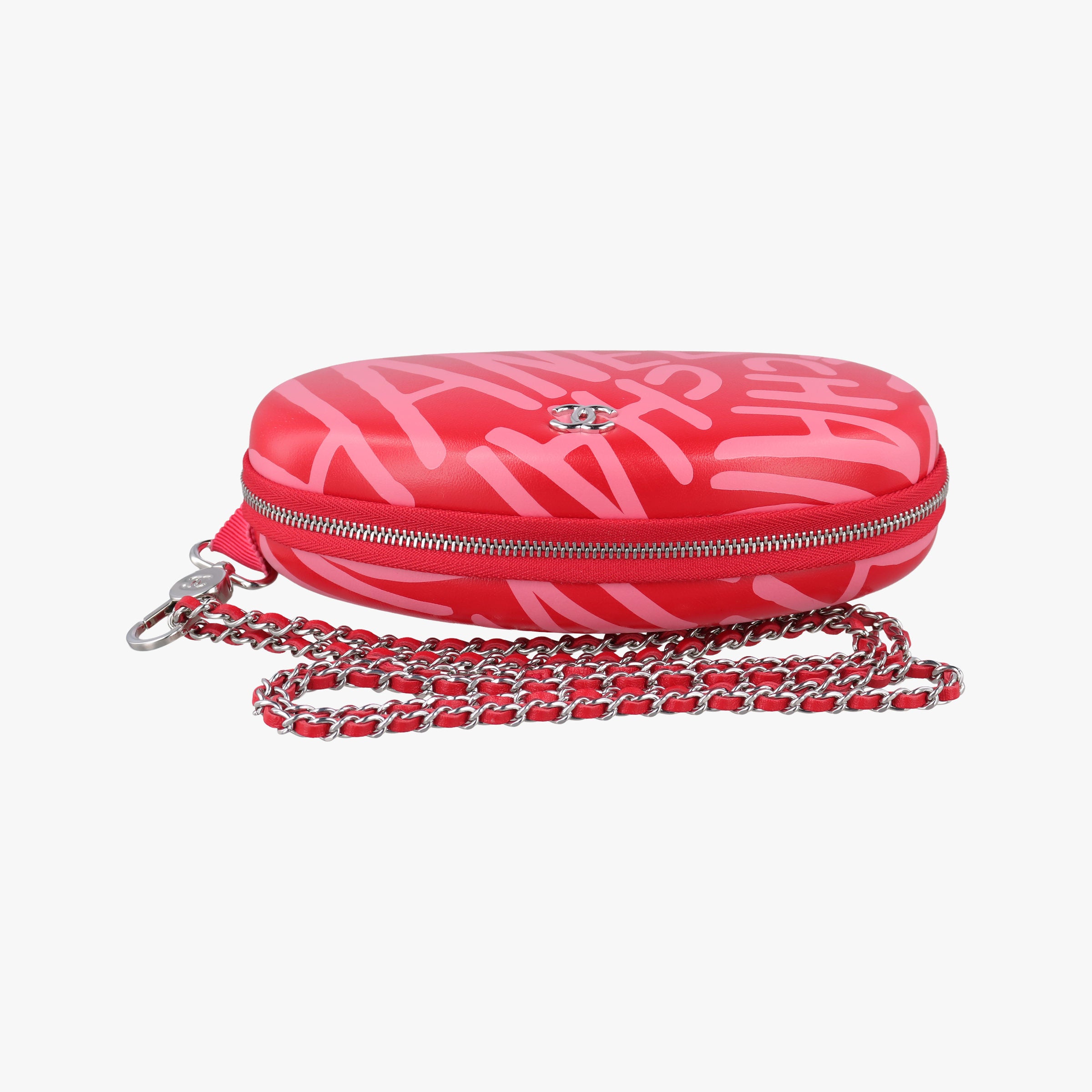 Pre-owned Chanel Coco Neige Convertible Zip Around Sunglasses Case Red Leather AP2368 handbag | stylenewstar