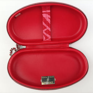 Pre-owned Chanel Coco Neige Convertible Zip Around Sunglasses Case Red Leather AP2368 handbag | stylenewstar