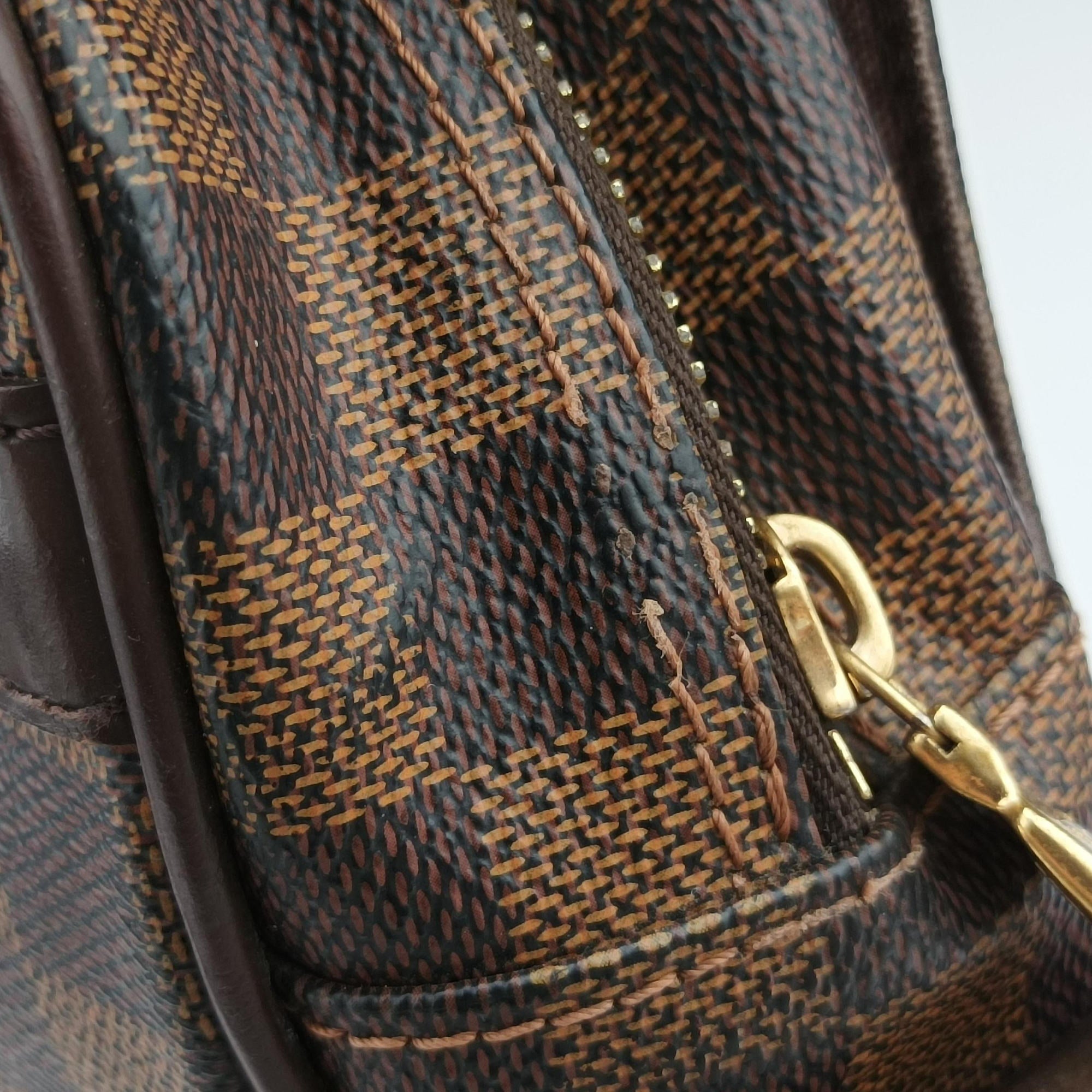Pre-owned Louis Vuitton SHELTON EBENE Damier Canvas N41149 shoulderbag | stylenewstar