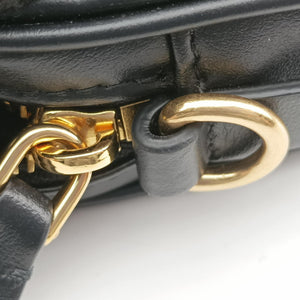 Secondhand Miu Miu logo Black leather  bum bag/waist bag | stylenewstar
