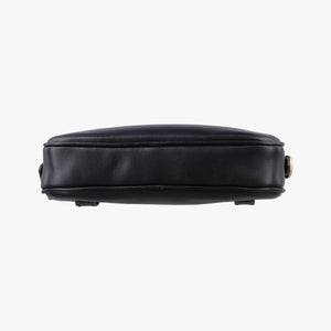 Secondhand Miu Miu logo Black leather  bum bag/waist bag | stylenewstar