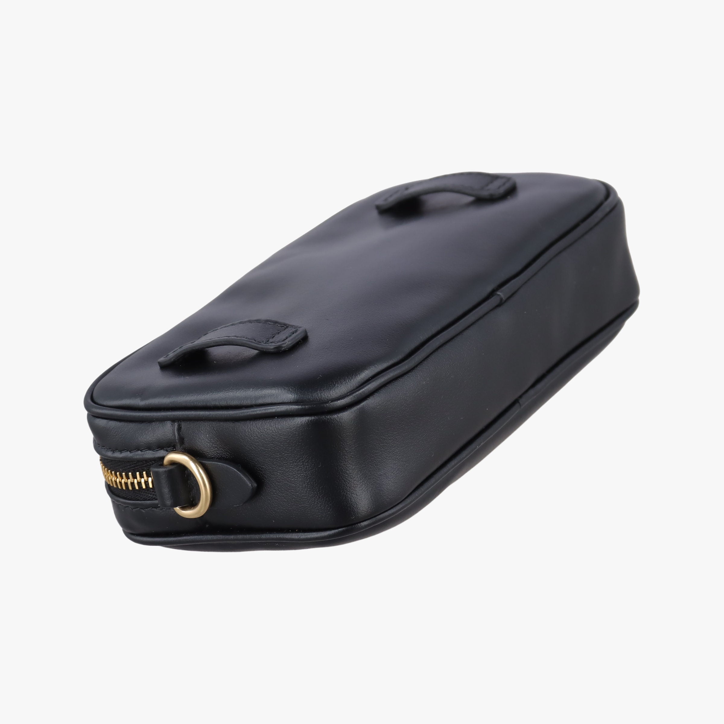 Secondhand Miu Miu logo Black leather  bum bag/waist bag | stylenewstar