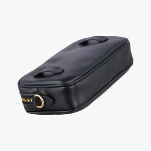 Secondhand Miu Miu logo Black leather  bum bag/waist bag | stylenewstar