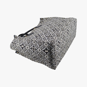 Vintage Louis Vuitton SINCE1854 On the Go GM Black×White jacquard canvas x leather M57207 shoulderbag | stylenewstar