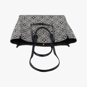Vintage Louis Vuitton SINCE1854 On the Go GM Black×White jacquard canvas x leather M57207 shoulderbag | stylenewstar