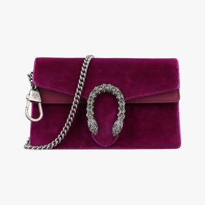 Pre-owned Gucci Dionysus Purple velour×Leather 476432 shoulderbag | stylenewstar